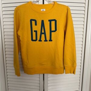 GAP Mustard Sweatshirt with Navy Logo